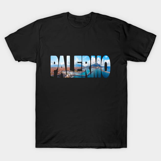 PALERMO - Sicily Italy Aerial View T-Shirt by TouristMerch